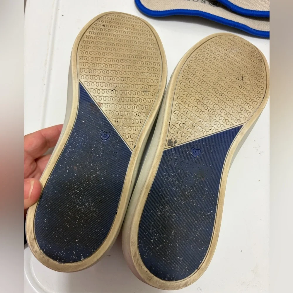 Rothy's light gray Slip-On Loafers with Blue Accent - Picture 9 of 9